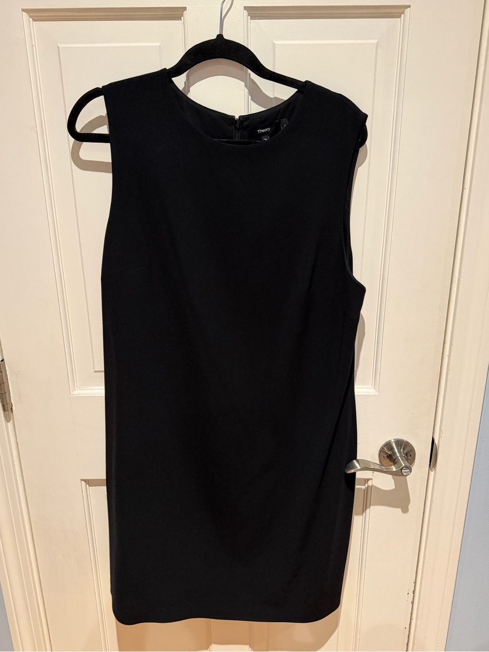 Theory Black Sleeveless Shift Dress